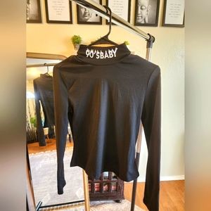 Shein turtle neck 90s baby long sleeve shirt